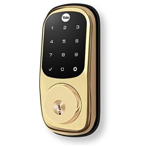 Yale Assure Lock with Z-Wave - Smart Touchscreen Deadbolt -Works with Ring Alarm, Samsung SmartThings, Wink and More (Hub required, sold separately) - Polished Brass