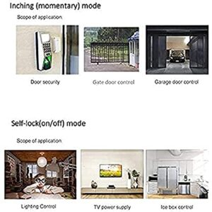 MHCOZY Updated WiFi Wireless Smart Switch Inching Self-Locking Relay Module,Set Inching Time from 0.5 Second to 1 Hour,be Applied to Access Control,DIY WiFi Garage Door Opener (1CH WiFi RF)