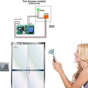 MHCOZY Updated WiFi Wireless Smart Switch Inching Self-Locking Relay Module,Set Inching Time from 0.5 Second to 1 Hour,be Applied to Access Control,DIY WiFi Garage Door Opener (1CH WiFi RF)