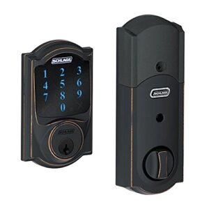 schlage be469zpvcam716 aged bronze connect camelot touchscreen with built-in alarm & z-wave