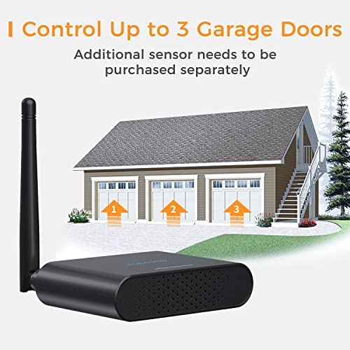 Refoss Smart Wi-fi Garage Door Opener with External Antenna, Upgrade Version, APP Control, Compatible with Alexa & Google Assistant, Auto Close, Up to 3 Garage Doors