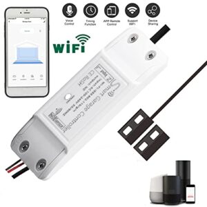 Smart WiFi Garage Door Opener Remote Controller Device Support for Alexa for Google and IFTTT Compatible with Your Smartphone (US Plug)