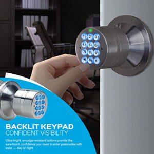 TurboLock TL99 Bluetooth Smart Lock for Keyless Entry with App | Share & Delete Unlimited eKeys on Demand | Beautiful Finish, Simple Installation, Weather-Ready Craftsmanship. (Silver)