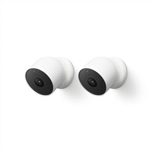 google nest cam outdoor or indoor, battery – 2nd generation – 2 count (pack of 1)