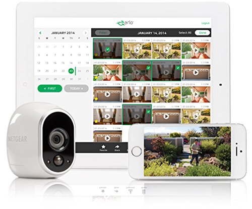 Arlo - Wireless Home Security | Night vision, Indoor/Outdoor, HD Video, Wall Mount | Includes Cloud Storage & Required Base Station | 1-Camera System (VMS3130)