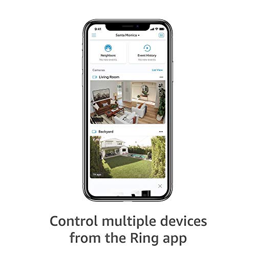 Ring Stick Up Cam Battery HD security camera with custom privacy controls, Simple setup, Works with Alexa - White