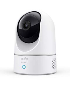 eufy security e210 indoor cam, 2k, pan & tilt, indoor security camera, wi-fi plug-in camera, human & pet ai, voice assistant compatibility, night vision, motion tracking, homebase not compatible