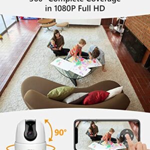 Imou Indoor Security Camera 1080p WiFi Camera (2.4G Only) 360 Degree Home Camera with App, Night Vision, 2-Way Audio, Human Detection, Motion Tracking, Sound Detection, Local & Cloud Storage