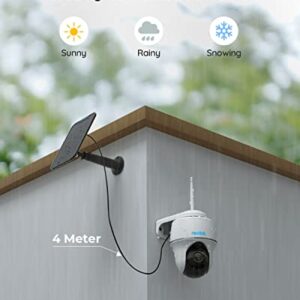 REOLINK Security Camera Wireless Outdoor, Pan Tilt Solar Powered with 2K Night Vision, 2.4/5 GHz Wi-Fi, 2-Way Talk, Works with Alexa/ Google Assistant for Home Surveillance, Argus PT w/ Solar Panel