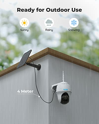 REOLINK Security Camera Wireless Outdoor, Pan Tilt Solar Powered with 2K Night Vision, 2.4/5 GHz Wi-Fi, 2-Way Talk, Works with Alexa/ Google Assistant for Home Surveillance, Argus PT w/ Solar Panel