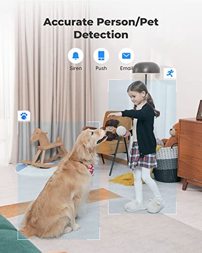 REOLINK Indoor Security Camera, 5MP Super HD Plug-in WiFi Camera with PTZ, Auto Tracking, Human/Pet AI, Ideal for Baby Monitor/ Pet Camera/Home Security, Dual Band WiFi, Local Storage, E1 Zoom