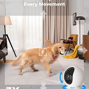 REOLINK Indoor Security Camera, 5MP Super HD Plug-in WiFi Camera with PTZ, Auto Tracking, Human/Pet AI, Ideal for Baby Monitor/ Pet Camera/Home Security, Dual Band WiFi, Local Storage, E1 Zoom