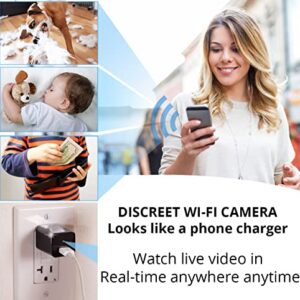 Spy Camera Wireless Hidden WiFi Camera with Remote View - HD 1080P - Spy Camera Charger - Spy Camera Wireless - USB Hidden Camera - Nanny Camera - Premium Security Camera - Hidden Cam - iOS Android