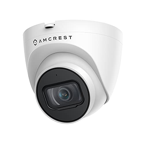 Amcrest 5MP Turret POE Camera, UltraHD Outdoor IP Camera POE with Mic/Audio, 5-Megapixel Security Surveillance Cameras, 98ft NightVision, 2.8mm Lens (103° FOV), IP67, MicroSD (256GB), (IP5M-T1179EW)