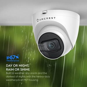 Amcrest 5MP Turret POE Camera, UltraHD Outdoor IP Camera POE with Mic/Audio, 5-Megapixel Security Surveillance Cameras, 98ft NightVision, 2.8mm Lens (103° FOV), IP67, MicroSD (256GB), (IP5M-T1179EW)