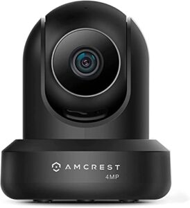 amcrest 4mp prohd indoor wifi camera, security ip camera with pan/tilt, two-way audio, night vision, remote viewing, 4-megapixel @30fps, wide 90° fov, ip4m-1041b (black)