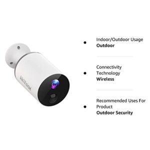 Security Cameras Wireless Outdoor - 1080p HD Night Vision WiFi Wireless Cameras for Home Security, Waterproof Surveillance Camera with Motion Detection, 2-Way Audio, Rechargeable Battery, SD Storage