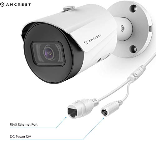 Amcrest UltraHD 5MP Outdoor POE Camera 2592 x 1944p Bullet IP Security Camera, Outdoor IP67 Waterproof, 103° Viewing Angle, 2.8mm Lens, 98.4ft Night Vision, 5-Megapixel, IP5M-B1186EW-28MM (White)