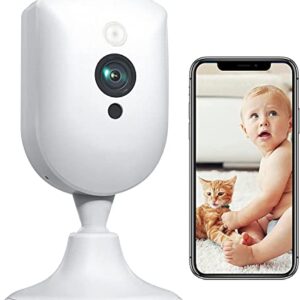 Ebitcam Baby Monitor with Camera and Audio, 1080P HD Pet Camera with Sound/Motion Detect, Plug-in Indoor Security Camera with Night Vision, 2 Way Audio Nanny IP Cam for Home Surveillance-Alexa