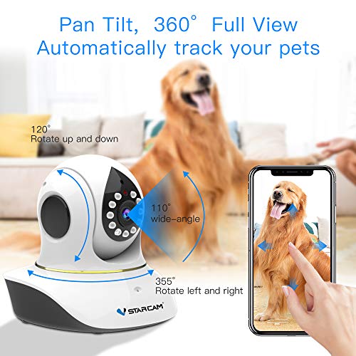 VSTARCAM Pet Camera, Cat Camera with Laser Wireless Dog Camera 1080P Cat Toys, Night Vision Sound Motion Alerts, APP Remote Control Home Security Camera for Pet &Baby