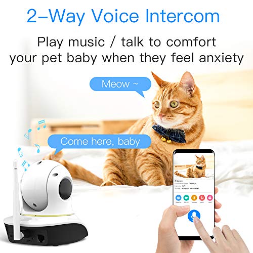 VSTARCAM Pet Camera, Cat Camera with Laser Wireless Dog Camera 1080P Cat Toys, Night Vision Sound Motion Alerts, APP Remote Control Home Security Camera for Pet &Baby