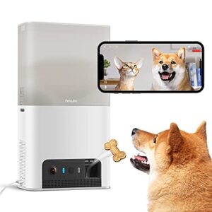 petcube bites 2 lite interactive wifi pet monitoring camera with phone app and treat dispenser, 1080p hd video, night vision, two-way audio, sound and motion alerts, cat and dog monitor