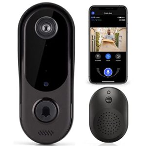 doorbell camera wireless wifi with chime, smart security camera video doorbell ,two way audio, cloud storage