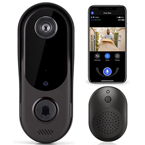 Doorbell Camera Wireless WiFi with Chime, Smart Security Camera Video Doorbell ,Two Way Audio, Cloud Storage