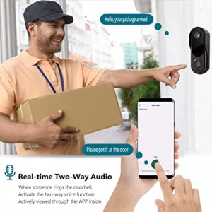 Doorbell Camera Wireless WiFi with Chime, Smart Security Camera Video Doorbell ,Two Way Audio, Cloud Storage