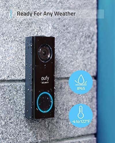 eufy Security Wi-Fi Video Doorbell, 2K Resolution, Real-Time Response, No Monthly Fees, Secure Local Storage, Free Wireless Chime (Require Existing Doorbell Wire, 16-24 VAC, 30 VA or above) (Renewed)