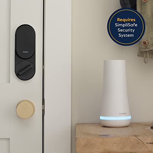 SimpliSafe Smartlock (Black) - Compatible with SimpliSafe Home Security System - Latest Gen