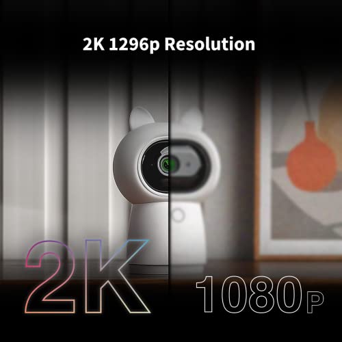 Aqara 2K Security Indoor Camera Hub G3, AI Facial and Gesture Recognition, Infrared Remote Control, 360° Viewing Angle via Pan and Tilt, Works with HomeKit Secure Video, Alexa, Google Assistant, IFTTT