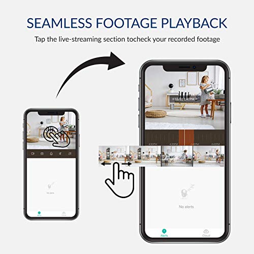 Kami by YI 4pc 1080p Cameras For Home Security with Human Detection, Activity Zone, Seamless Footage Playback with Phone APP - Compatible with Alexa and Google Assistant