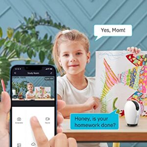 LaView Security Cameras for Home + 2X 32GB SD Cards, PT Baby Monitor System with Motion Detection, Two-Way Audio, Night Vision, Indoor WiFi Camera for Baby/pet, Alexa, USA Cloud Service