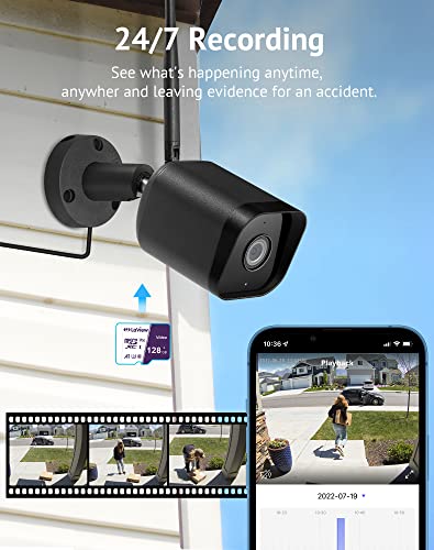 LaView Outdoor Security Cameras 1080P HD,Cameras for Home Security with AI Human Detection,Waterproof IP65,2-Way Audio,Clear Night Vision,2.4G WiFi,SD Card Slot&US Cloud Storage,Work with Alexa,ONVIF