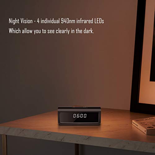 WAYMOON 4K Hidden Spy Camera Wireless Hidden WiFi Clock Camera Home Security Nanny Camera with Night Vision,160 Ultra Wide Angle,Motion Detection