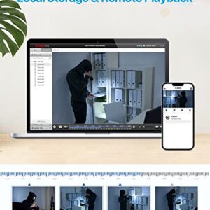 ZOSI H.265+ 8CH 5MP Lite 4-in-1 Surveillance DVR Recorders with Hard Drive 2TB for HD-TVI, CVI, CVBS, AHD 960H/720P/1080P/5MP CCTV Security Cameras System, Motion Detection, Remote Viewing,Alert Push
