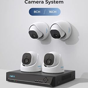 REOLINK 4K Outdoor Security Camera System, Home Surveillance IP PoE Camera with 3X Optical Zoom & 25FPS Daytime Video, Human/Vehicle/Pet Detection, Work with Smart Home, Up to 256GB SD Card, RLC-822A