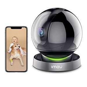 Home Security Camera 4MP Indoor Camera Pan/Tilt, Plug-in WiFi Camera (2.4G ONLY) Baby Monitor Dog Camera with Spotlight & Siren, Night Vision, 2-Way Audio, Human & Sound Detection, Motion Tracking