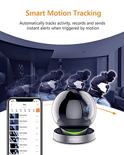 Home Security Camera 4MP Indoor Camera Pan/Tilt, Plug-in WiFi Camera (2.4G ONLY) Baby Monitor Dog Camera with Spotlight & Siren, Night Vision, 2-Way Audio, Human & Sound Detection, Motion Tracking