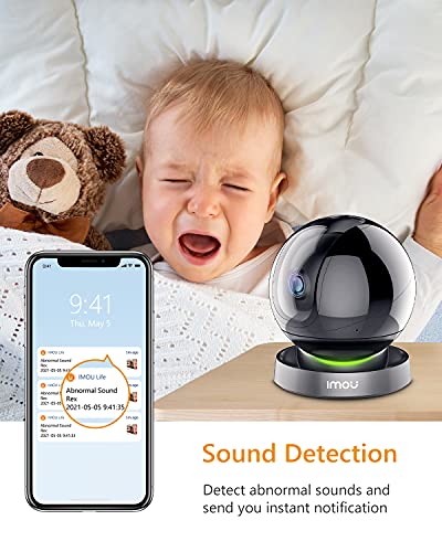 Home Security Camera 4MP Indoor Camera Pan/Tilt, Plug-in WiFi Camera (2.4G ONLY) Baby Monitor Dog Camera with Spotlight & Siren, Night Vision, 2-Way Audio, Human & Sound Detection, Motion Tracking