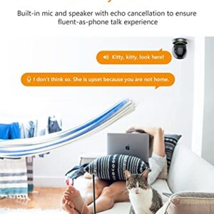 Home Security Camera 4MP Indoor Camera Pan/Tilt, Plug-in WiFi Camera (2.4G ONLY) Baby Monitor Dog Camera with Spotlight & Siren, Night Vision, 2-Way Audio, Human & Sound Detection, Motion Tracking