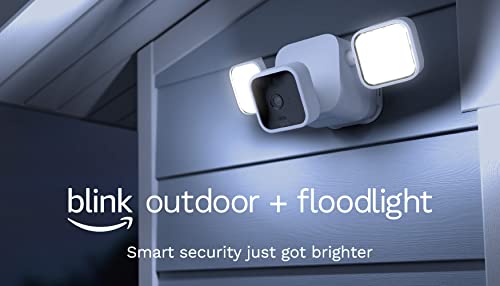 Blink Outdoor 3rd Gen + Floodlight — wireless, 2-year battery life, HD floodlight mount and smart security camera, 700 lumens, motion detection, set up in minutes - 1 camera kit (White)