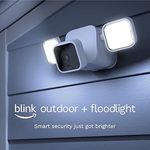 Blink Outdoor 3rd Gen + Floodlight — wireless, 2-year battery life, HD floodlight mount and smart security camera, 700 lumens, motion detection, set up in minutes - 1 camera kit (White)