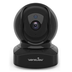 wansview wireless security camera, ip camera 1080p hd, wifi home indoor camera for baby/pet/nanny, 2 way audio night vision, works with alexa, with tf card slot and cloud