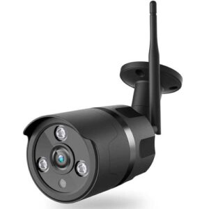 outdoor camera, 1080p wifi outdoor security camera, fhd night vision, a.i. motion detection, instant alert via phone, 2-way audio, live video zooms function, cloud storage/micro sd card (black)