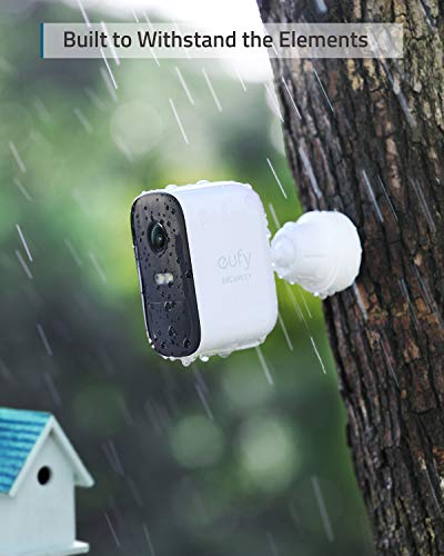 eufy security, eufyCam 2C Pro 4-Cam Kit, Wireless Home Security System with 2K Resolution, HomeKit Compatibility, 180-Day Battery Life, IP67, Night Vision, and No Monthly Fee.