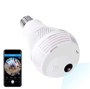 viboos camera, 1080p home wifi light camera, 2mp wireles ip led cam,360 degrees panoramic vr home surveillance cameras, motion detection/night vision/alarm