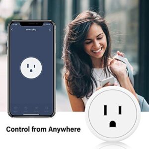 Aoycocr Bluetooth WiFi Smart Plug - Smart Outlets Work with Alexa, Google Home Assistant, Remote Control Plugs with Timer Function, ETL/FCC/Rohs Listed Socket