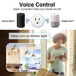 Aoycocr Bluetooth WiFi Smart Plug - Smart Outlets Work with Alexa, Google Home Assistant, Remote Control Plugs with Timer Function, ETL/FCC/Rohs Listed Socket